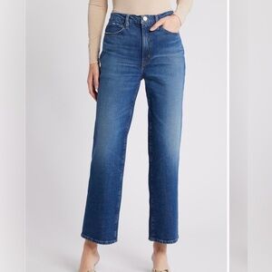 Frame NEW with Tags Le Jane Ankle High Waist Ankle Straight Leg Dark Blue Jeans